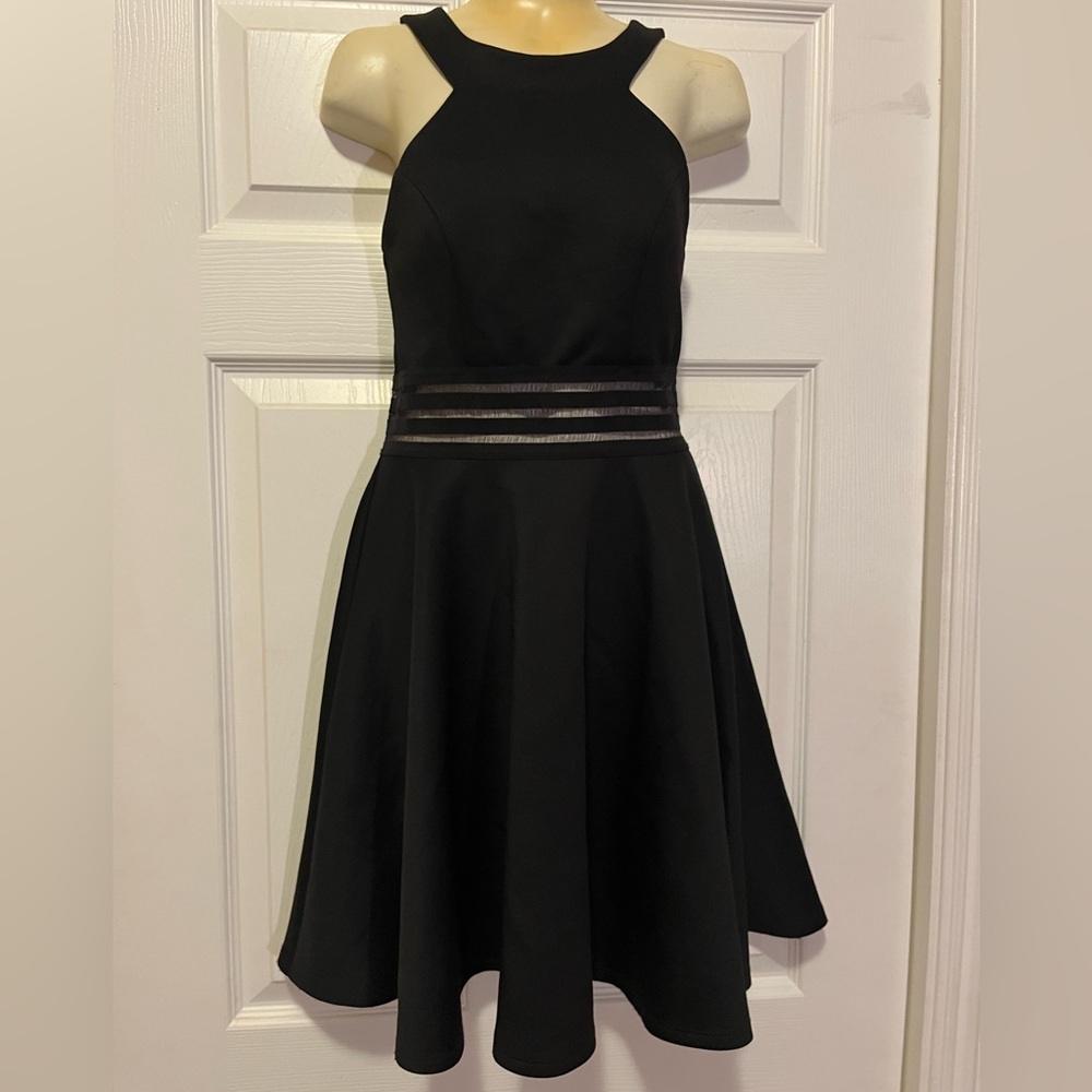City Studio Black Halter Mini Dress